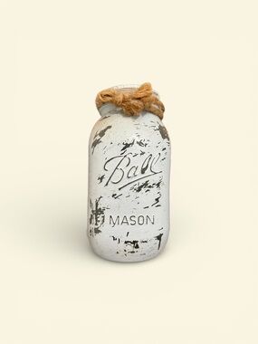 Ball Mason Jar Blue Distressed